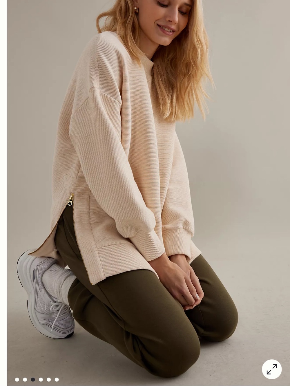 Varley Mae Oversized boyfriend pullover size m oatmeal